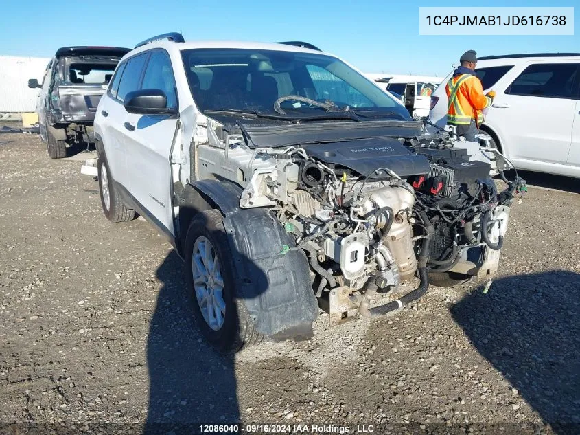 2018 Jeep Cherokee Sport VIN: 1C4PJMAB1JD616738 Lot: 12086040