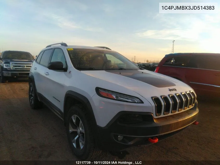 2018 Jeep Cherokee Trailhawk VIN: 1C4PJMBX3JD514383 Lot: 12117739