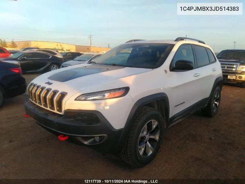 2018 Jeep Cherokee Trailhawk VIN: 1C4PJMBX3JD514383 Lot: 12117739