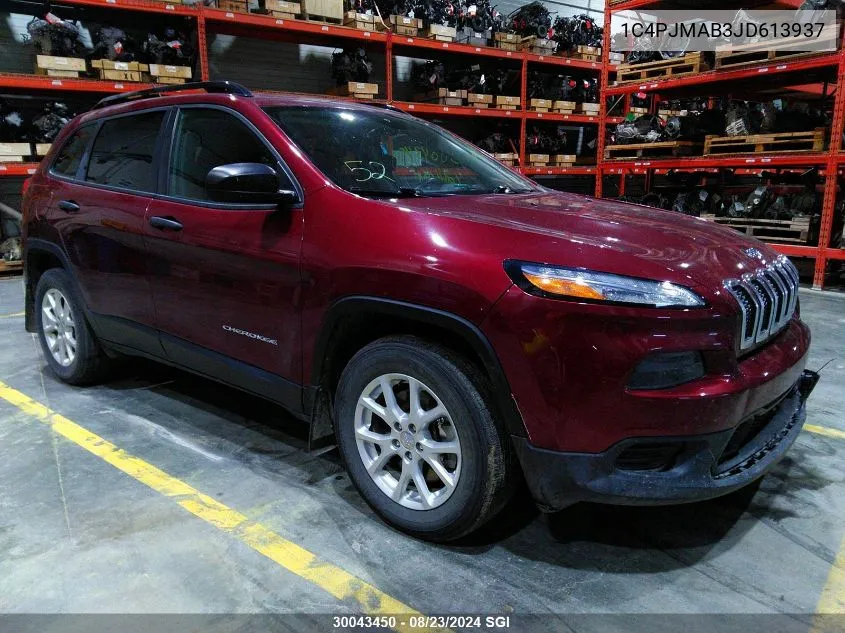 2018 Jeep Cherokee Sport VIN: 1C4PJMAB3JD613937 Lot: 30043450