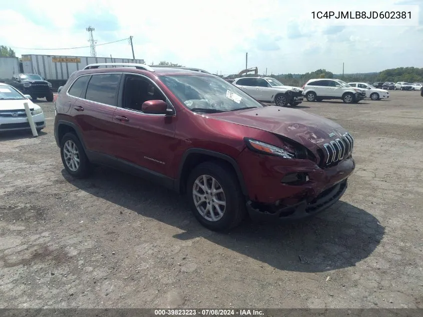 2018 Jeep Cherokee Latitude Plus 4X4 VIN: 1C4PJMLB8JD602381 Lot: 39823223