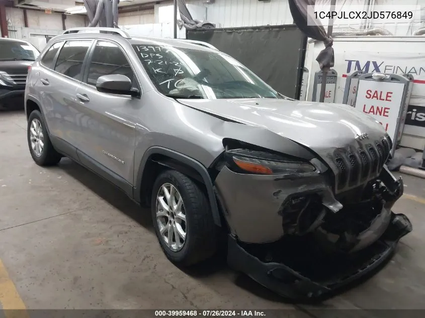 1C4PJLCX2JD576849 2018 Jeep Cherokee Latitude Fwd