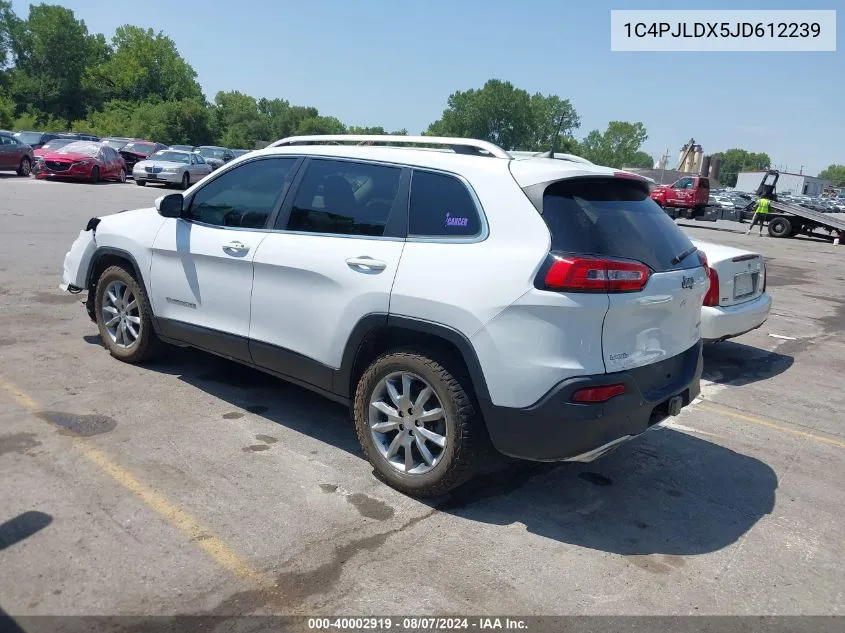 2018 Jeep Cherokee Limited Fwd VIN: 1C4PJLDX5JD612239 Lot: 40002919