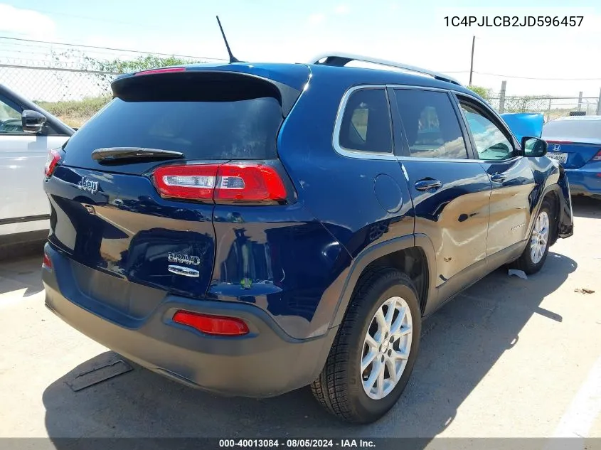 2018 Jeep Cherokee Latitude Fwd VIN: 1C4PJLCB2JD596457 Lot: 40013084