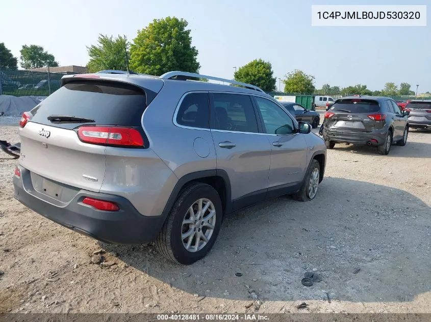 2018 Jeep Cherokee Latitude Plus VIN: 1C4PJMLB0JD530320 Lot: 40128481