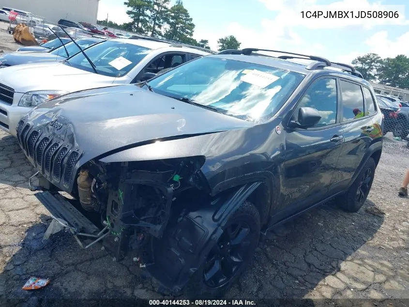 1C4PJMBX1JD508906 2018 Jeep Cherokee Trailhawk 4X4