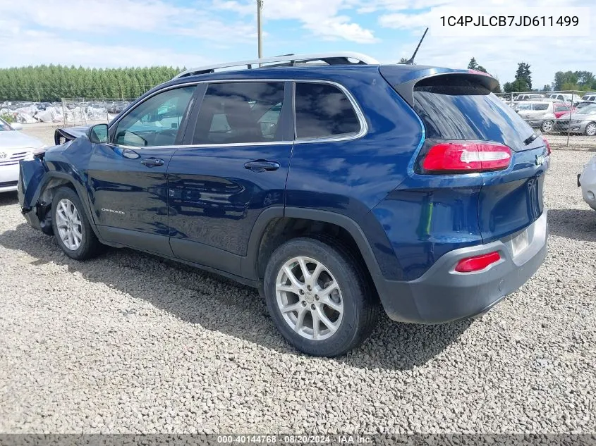 2018 Jeep Cherokee Latitude Fwd VIN: 1C4PJLCB7JD611499 Lot: 40144768