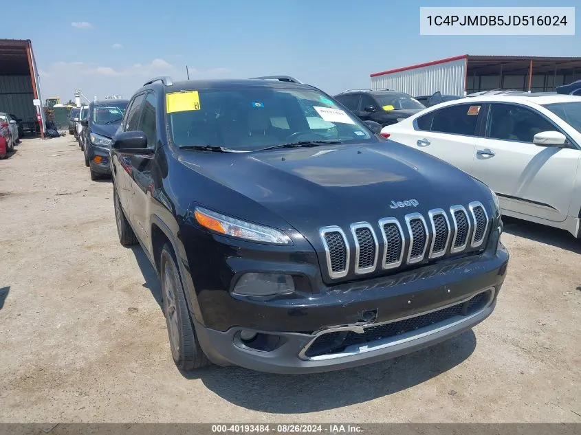 2018 Jeep Cherokee Limited 4X4 VIN: 1C4PJMDB5JD516024 Lot: 40193484