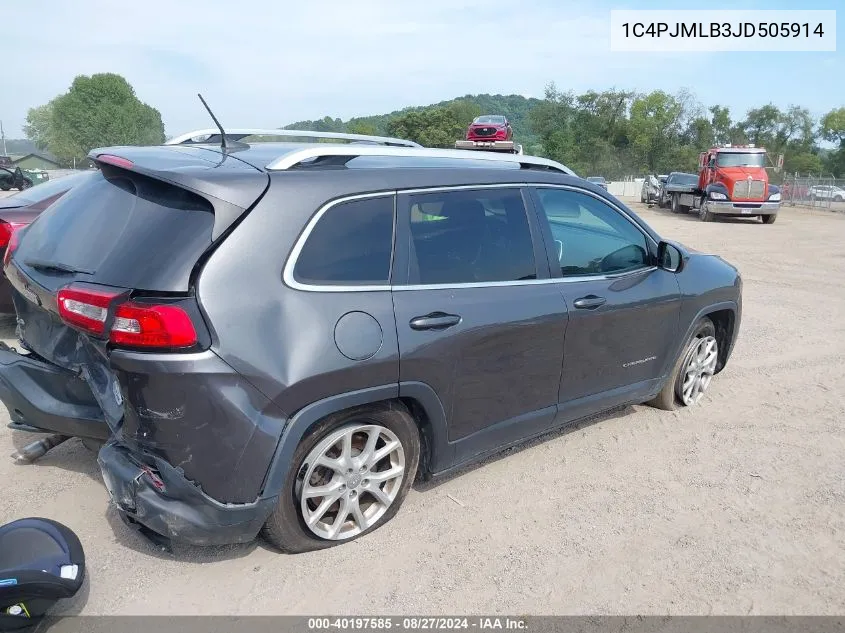 1C4PJMLB3JD505914 2018 Jeep Cherokee Latitude Plus 4X4