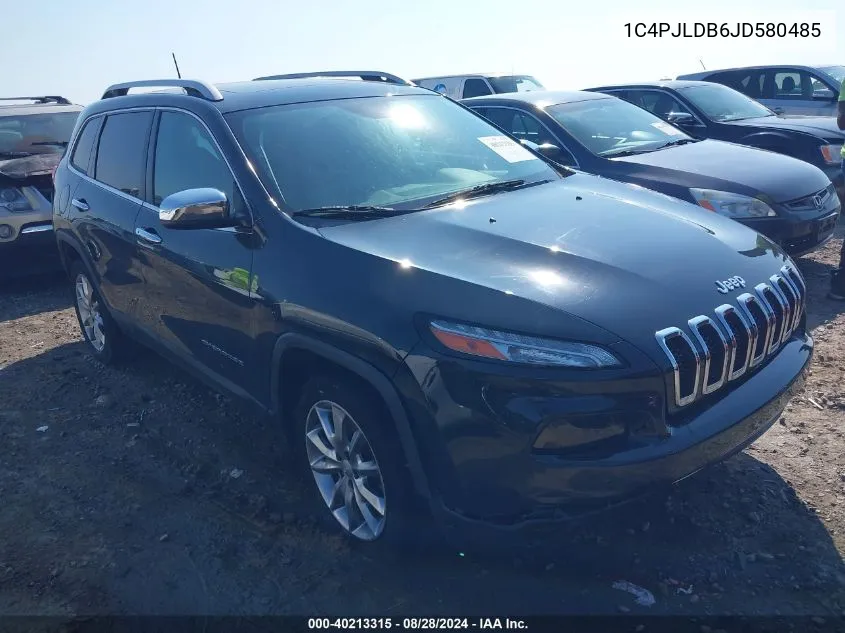 2018 Jeep Cherokee Limited Fwd VIN: 1C4PJLDB6JD580485 Lot: 40213315