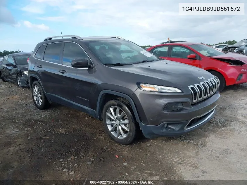 1C4PJLDB9JD561672 2018 Jeep Cherokee Limited Fwd