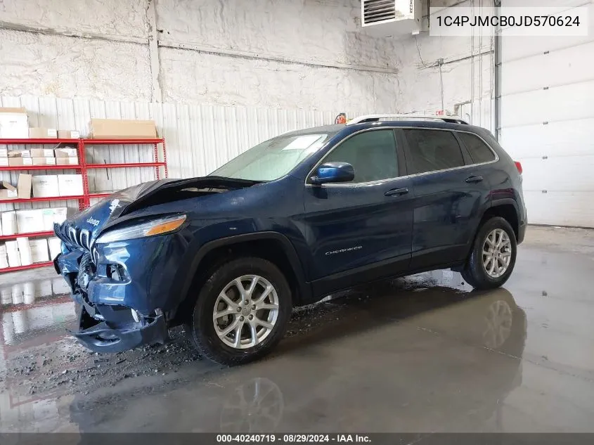 2018 Jeep Cherokee Latitude 4X4 VIN: 1C4PJMCB0JD570624 Lot: 40240719