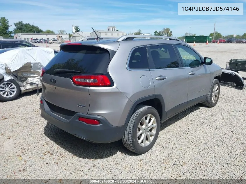 2018 Jeep Cherokee Latitude Fwd VIN: 1C4PJLCB7JD574146 Lot: 40249028