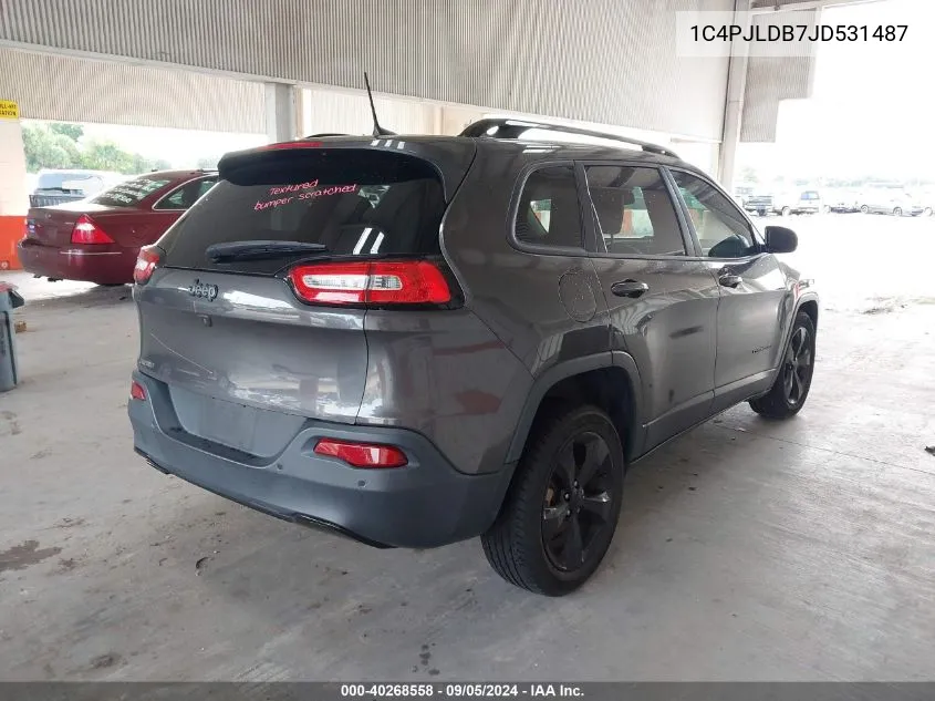 2018 Jeep Cherokee Limited Fwd VIN: 1C4PJLDB7JD531487 Lot: 40268558