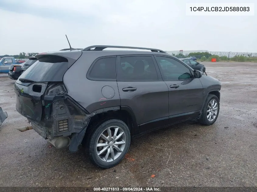 1C4PJLCB2JD588083 2018 Jeep Cherokee Latitude Tech Connect Fwd