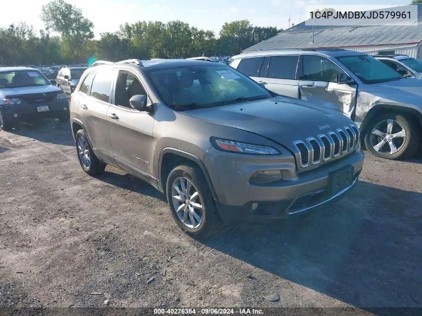 2018 Jeep Cherokee Limited VIN: 1C4PJMDBXJD579961 Lot: 40276384