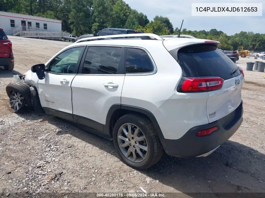 1C4PJLDX4JD612653 2018 Jeep Cherokee Limited Fwd