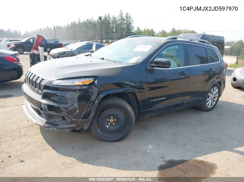 2018 Jeep Cherokee Overland 4X4 VIN: 1C4PJMJX2JD597970 Lot: 40282457