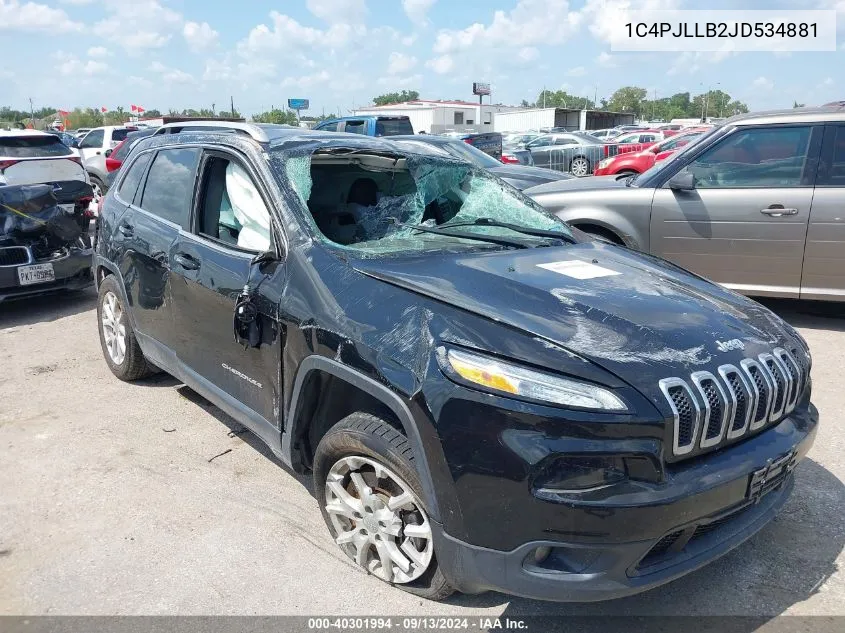 2018 Jeep Cherokee Latitude Plus Fwd VIN: 1C4PJLLB2JD534881 Lot: 40301994