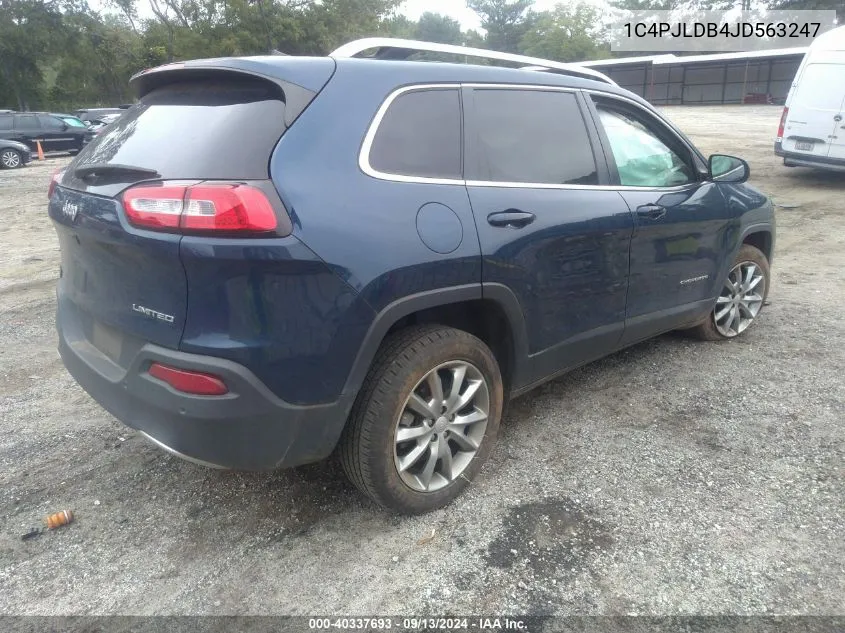 2018 Jeep Cherokee Limited Fwd VIN: 1C4PJLDB4JD563247 Lot: 40337693