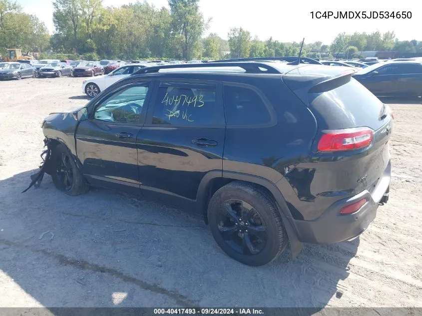 2018 Jeep Cherokee Limited 4X4 VIN: 1C4PJMDX5JD534650 Lot: 40417493