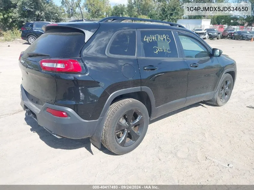 2018 Jeep Cherokee Limited 4X4 VIN: 1C4PJMDX5JD534650 Lot: 40417493