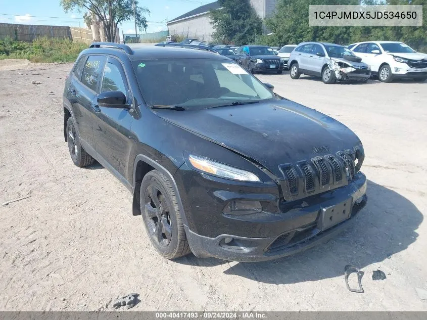 1C4PJMDX5JD534650 2018 Jeep Cherokee Limited 4X4