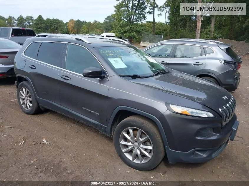 2018 Jeep Cherokee Limited 4X4 VIN: 1C4PJMDBXJD592399 Lot: 40423227