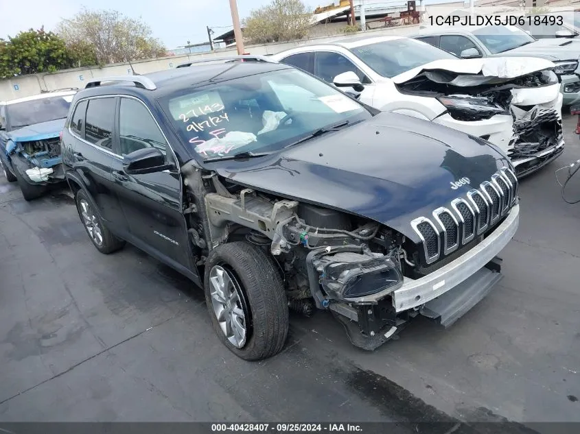 2018 Jeep Cherokee Limited Fwd VIN: 1C4PJLDX5JD618493 Lot: 40428407