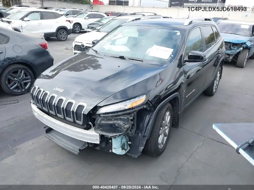 1C4PJLDX5JD618493 2018 Jeep Cherokee Limited Fwd