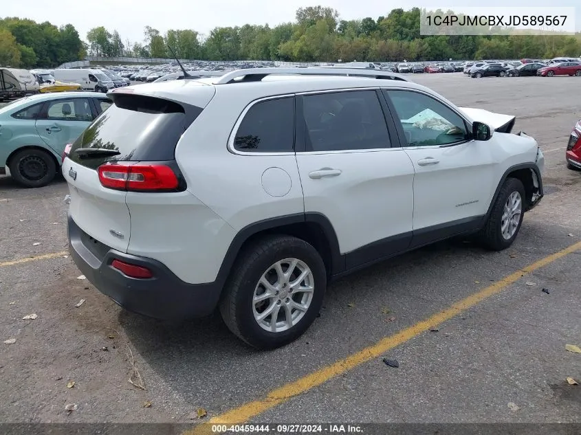 2018 Jeep Cherokee Latitude 4X4 VIN: 1C4PJMCBXJD589567 Lot: 40459444