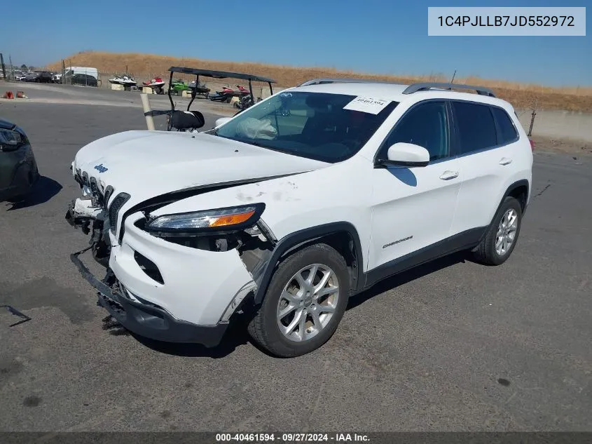 2018 Jeep Cherokee Latitude Plus Fwd VIN: 1C4PJLLB7JD552972 Lot: 40461594