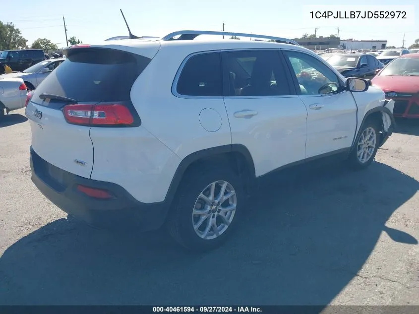 2018 Jeep Cherokee Latitude Plus Fwd VIN: 1C4PJLLB7JD552972 Lot: 40461594