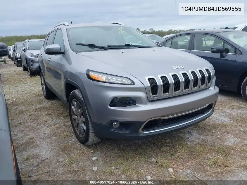 2018 Jeep Cherokee Limited 4X4 VIN: 1C4PJMDB4JD569555 Lot: 40517024