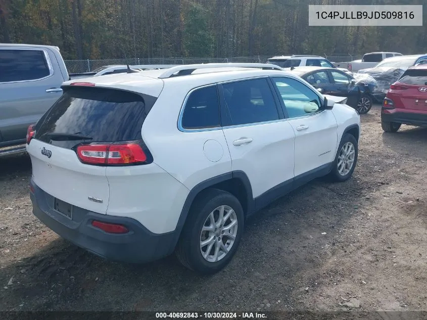 1C4PJLLB9JD509816 2018 Jeep Cherokee Latitude Plus Fwd