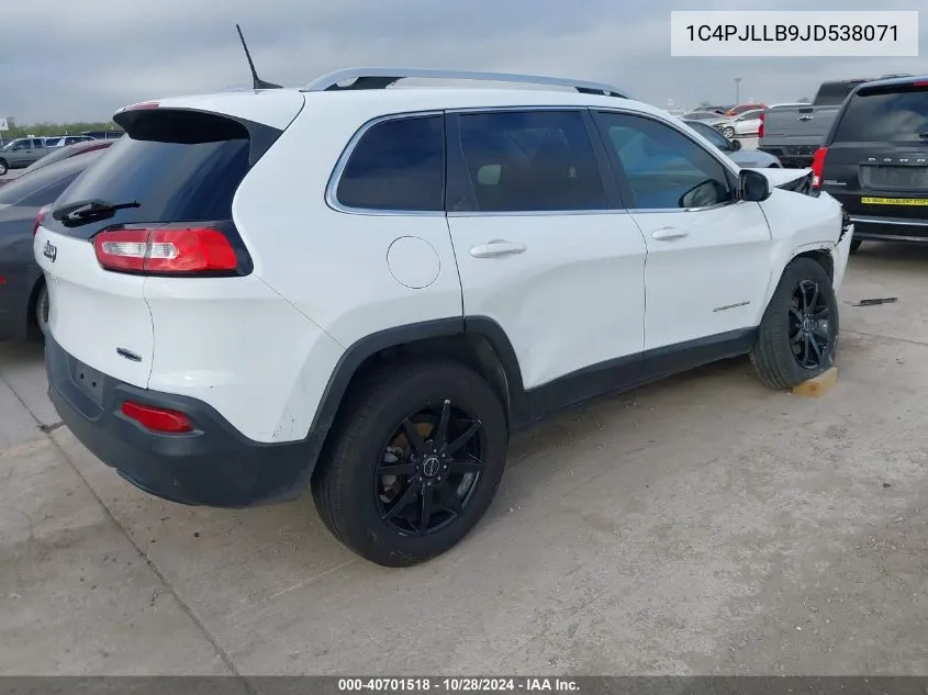 2018 Jeep Cherokee Latitude Plus Fwd VIN: 1C4PJLLB9JD538071 Lot: 40701518