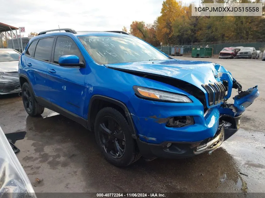 2018 Jeep Cherokee Limited 4X4 VIN: 1C4PJMDXXJD515558 Lot: 40772264