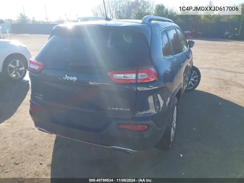 1C4PJMDXXJD617006 2018 Jeep Cherokee Limited 4X4