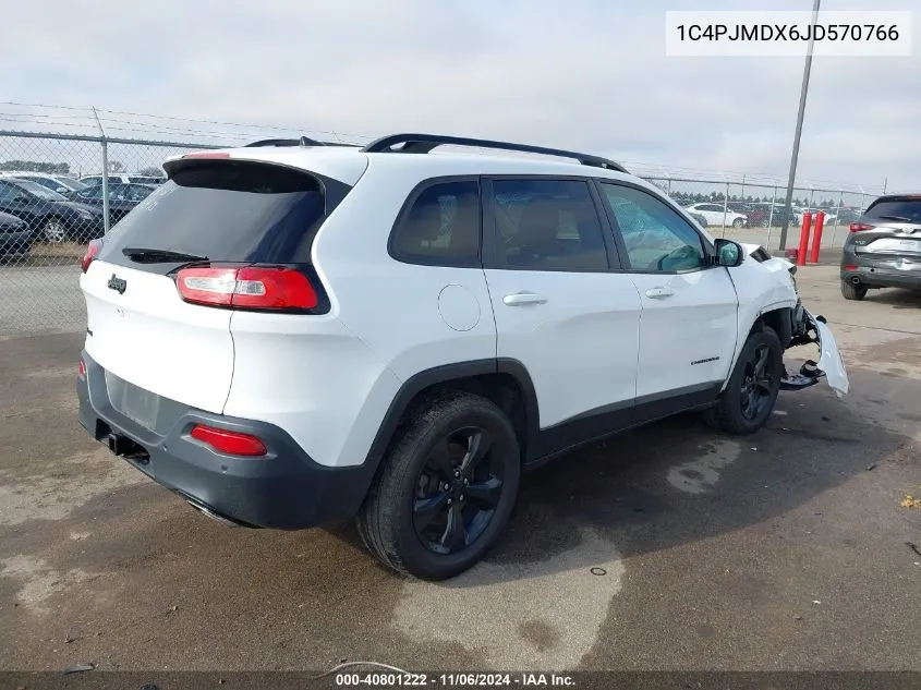 2018 Jeep Cherokee Limited 4X4 VIN: 1C4PJMDX6JD570766 Lot: 40801222