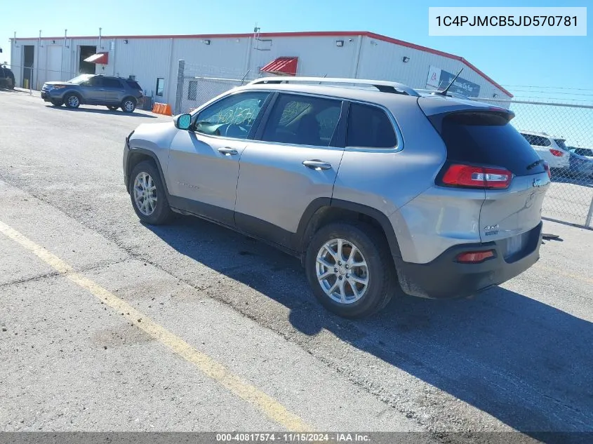 2018 Jeep Cherokee Latitude 4X4 VIN: 1C4PJMCB5JD570781 Lot: 40817574