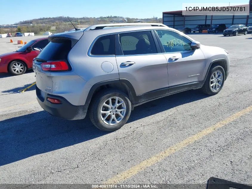 2018 Jeep Cherokee Latitude 4X4 VIN: 1C4PJMCB5JD570781 Lot: 40817574