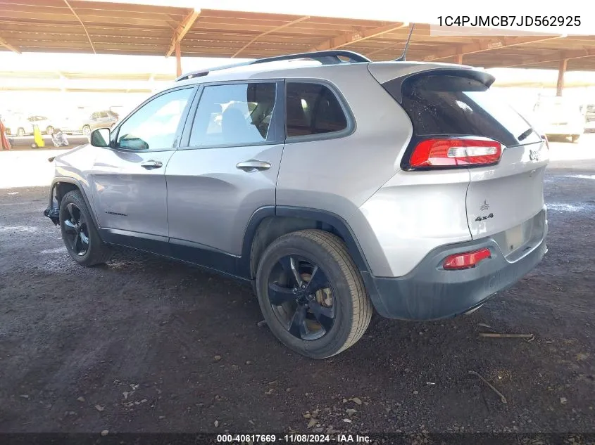 2018 Jeep Cherokee Latitude 4X4 VIN: 1C4PJMCB7JD562925 Lot: 40817669