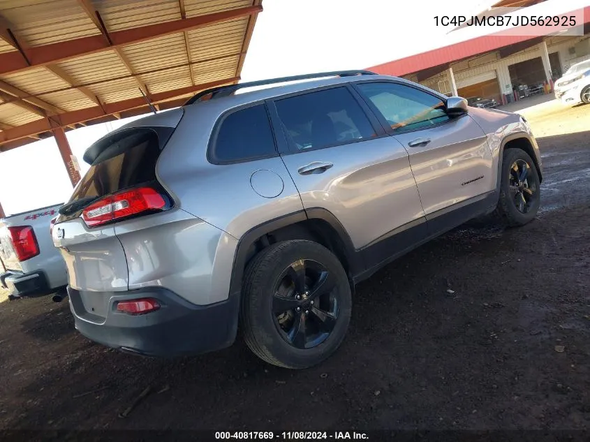 2018 Jeep Cherokee Latitude 4X4 VIN: 1C4PJMCB7JD562925 Lot: 40817669