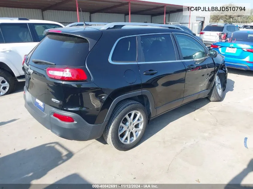 1C4PJLLB8JD510794 2018 Jeep Cherokee Latitude Plus Fwd