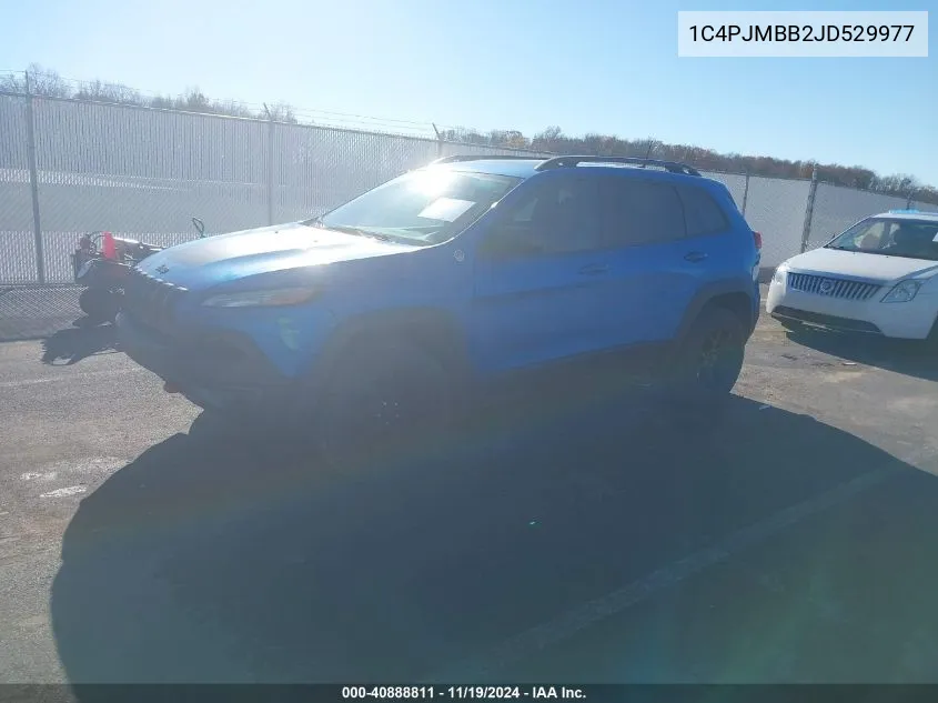 2018 Jeep Cherokee Trailhawk 4X4 VIN: 1C4PJMBB2JD529977 Lot: 40888811