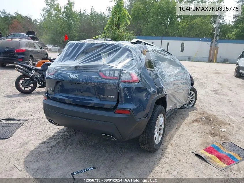 1C4PJMAX7KD396776 2019 Jeep Cherokee Sport