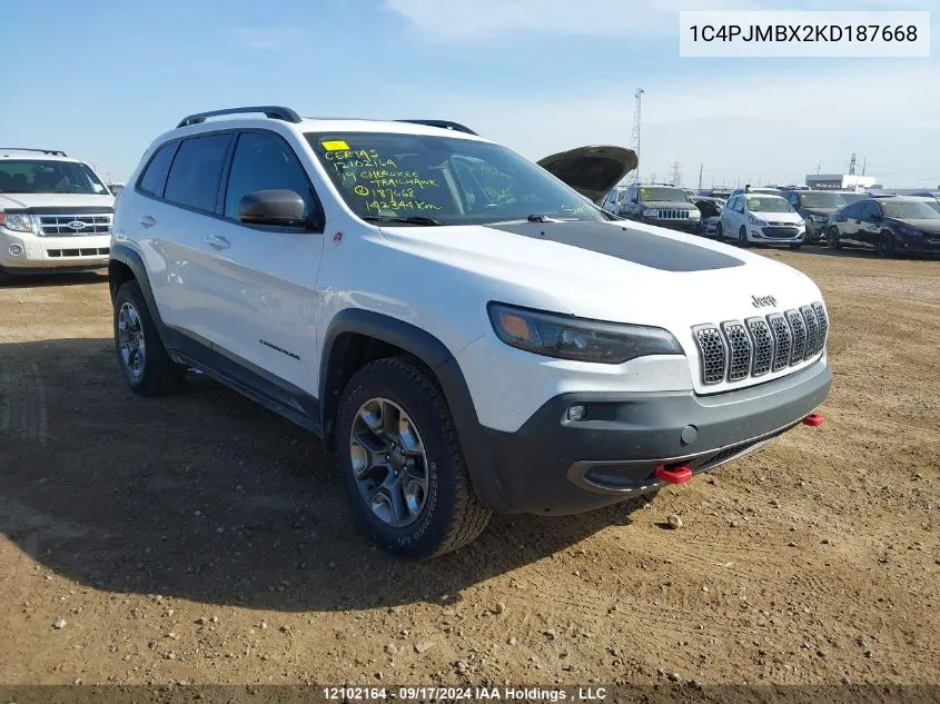 1C4PJMBX2KD187668 2019 Jeep Cherokee Trailhawk