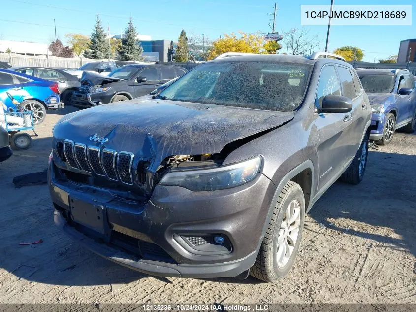 2019 Jeep Cherokee Latitude VIN: 1C4PJMCB9KD218689 Lot: 12135236