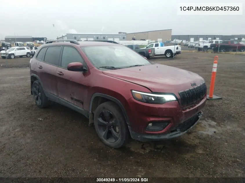 2019 Jeep Cherokee Latitude VIN: 1C4PJMCB6KD457360 Lot: 30049249