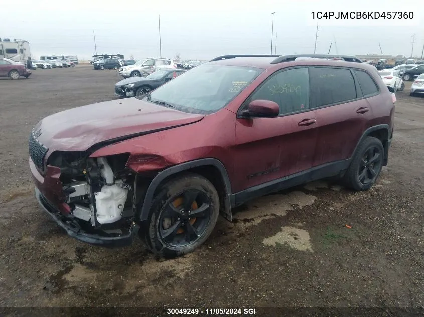 2019 Jeep Cherokee Latitude VIN: 1C4PJMCB6KD457360 Lot: 30049249